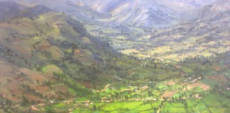 Yuri Alan Quispe: primer puesto en el III Concurso de Pintura Rápida realizado en Bambamarca